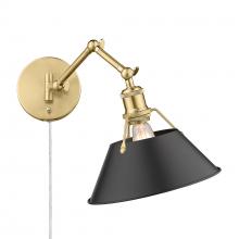  3306-A1W BCB-BLK - Orwell BCB 1 Light Articulating Wall Sconce in Brushed Champagne Bronze with Matte Black shade